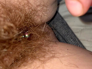 One Hair Heaven as a Single Pube Gets Caught Around My Clit Piercing