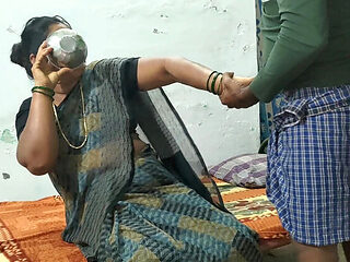 Step Mom Dominated Hard While Drinking Coffee - Asian MILF Creampie Sex