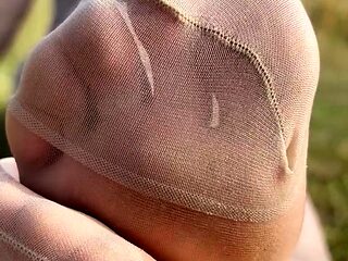 Nylon stockings pantyhose footjobs foot fetish sex