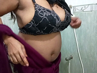 Desi stepmom milks her stepson on video call and shows off her pussy juice