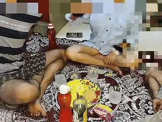 Desi Bhabhi Drinks Alcohol and Enjoys Wild Sex with Friends - Big Ass Indian MILF Fingered and Teased