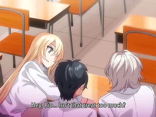 Busty Anime College Babes Threesome - Blonde Hentai Sex