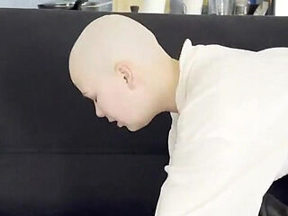 Bald Head Girl Is Pounded by Long-haired Boy