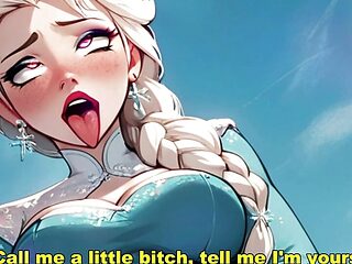 Elsa de frozen fazendo hentai joi punheta guided