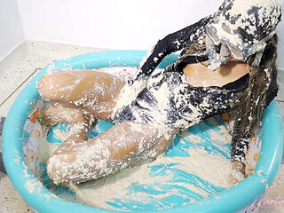 I Dive Into a Pool Filled with Oatmeal with My Snorkel