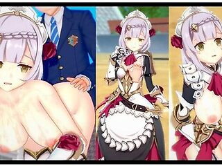 [hentai Game Koikatsu! ]have Sex With Big Tits Genshin Impact Noelle.3dcg Erotic Anime Video