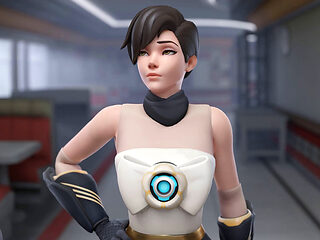 Tracer Gets Bored and Services Two Bbcs - Premium 3D Overwatch Animation