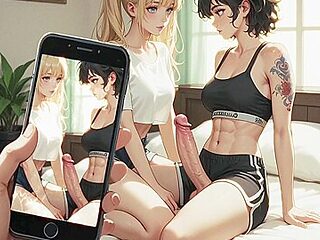 Car Toon - Stepsister Seduces Stepbrother Invited Her Lesbian Friend While Parents Arent Home - 3