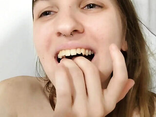 Nitosha the Hot Brunette Squirts in Bathroom Solo