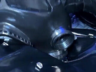 Mistressae Sessions with Princess Latex Rubber Doll: Gas Mask 69 Cock Sucking Experiment