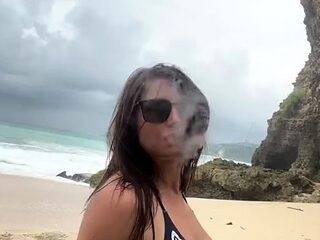 First time amateur brunette solo with dildo