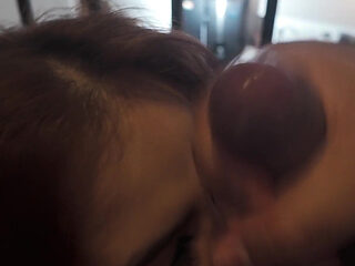 Secret Blowjob and Facial While My Friend Films a Vlog