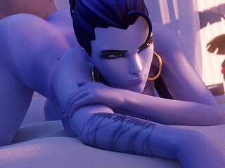 Widowmaker From Overwatch - Sniper Mission Failed Because of Big Cock - Doggystyle & Beach Jack-o Pose Big Ass Fuck 3D