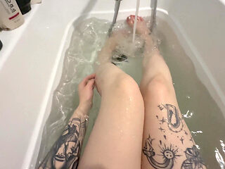 Playing with My Pussy Underwater 4K. Foot Fetish