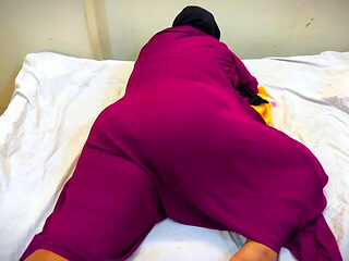 Lebanese Hot Maid Rest My Bed & I See Her Big Ass with Puffy Butt & Start Masturbation