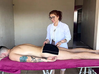 Camila Vegas Happy Ending Massage Blowjob Teen Redhead Glasses Tattoo