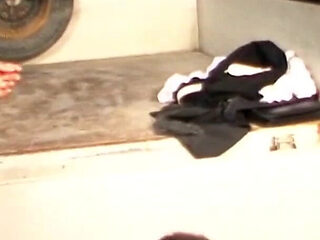 Blonde German secretary follows her boss into the hall