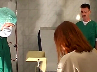 Mature Redhead Patient Shaved and Toyed by Doctors