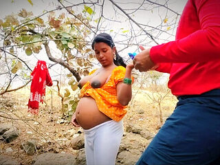 Desi village girl Permi Pooja outdoor forest sex - Hot bhabhi hardcore doggy style with devar in jungle