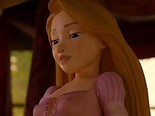 Hentai Rapunzel gets cummed on hard