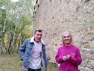 Two hot blondies share a big cock in an intense threesome