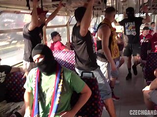 Florane Russel Gangbang Bus