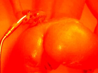 I wash my tender pussy in the bathroom