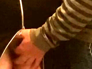 Perv Old Man Fingering Pussy in Subway!