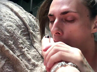 My Boyfriend Admires Licking and Sucking My Feet