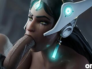 Animated Overwatch group sex with big boobs and deep anal