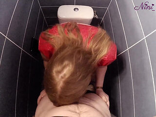Big Natural Booty French Girl Fucked Hard in Nightclub Toilet