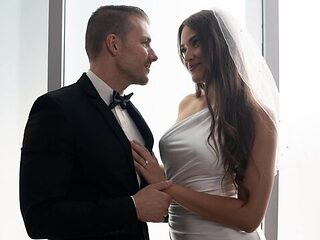 Slutty busty bride Gizelle Blanco is enjoying dick-riding so much