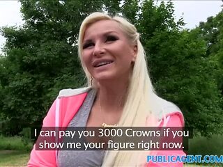 Public Agent featuring Jarushka Ross's rubbing clit video