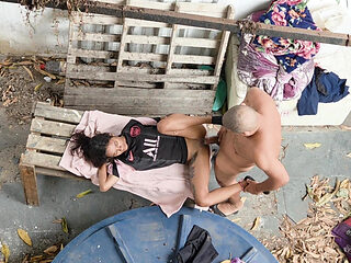 Hot Sex in the Backyard with Old Brooch