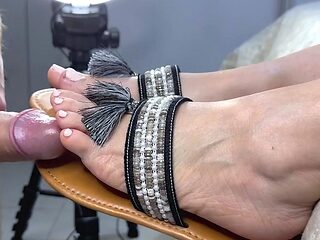 Foot fetish Close up feet and toes tease