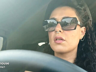 Italian Girl Ass Fucked and Slapped and Spat in the Trunk of the Car!