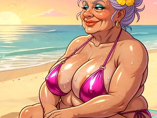 Sexy Big Boobs on Beach