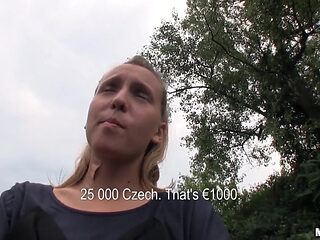 Public Pickups - Czech Blonde Rides Big Cock in the Car Lot