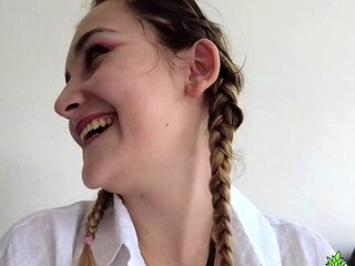 Curly Blonde Teen Records Solo Dildo Masturbation More at