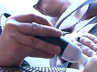 Dominating a masked woman