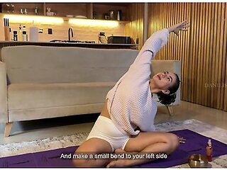 Yoga Teacher With Her Student