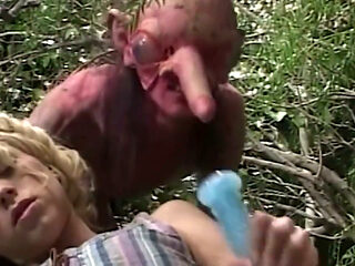 Blonde MILF Rides Horny Goblin's Massive Cock Outdoors