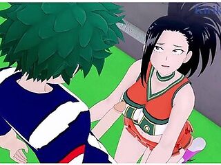 Momo Yaoyorozu And Izuku Midoriya Have Intense Sex On The Rooftop. - My Hero Academia Hentai