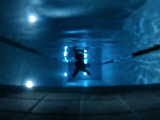 Underwater Swim at Night