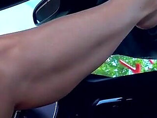 Naughty walk outdoor