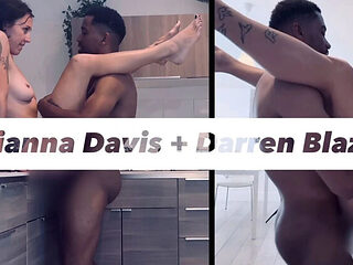 Kitchen Fuck with Thick BBC Makes Brunette MILF Cum Hard