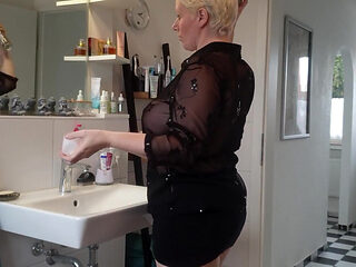 In the Bathroom a Bottle of Perfume Fucked