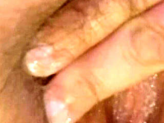 Hairy Pussy Solo Masturbation - PureCurves Moans Loud & Squirts Wet Orgasm Close Up