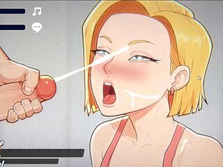 RomanticDevil Blonde Stuffs Cock in Mouth for Cumshot