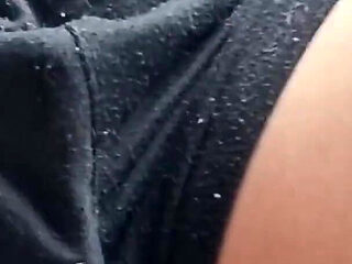 Pregnant Teen Slut Showing off in the Uber